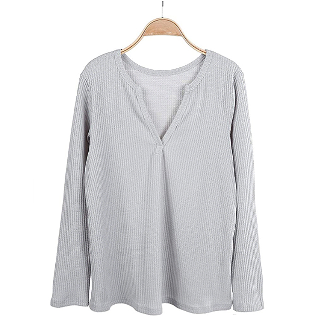Farktop Basic Waffle Knit Top Goes With Anything and Everything | Us Weekly