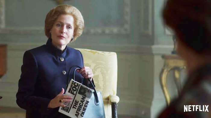 Gillian Anderson as Margaret Thatcher in The Crown Season 4 Trailer