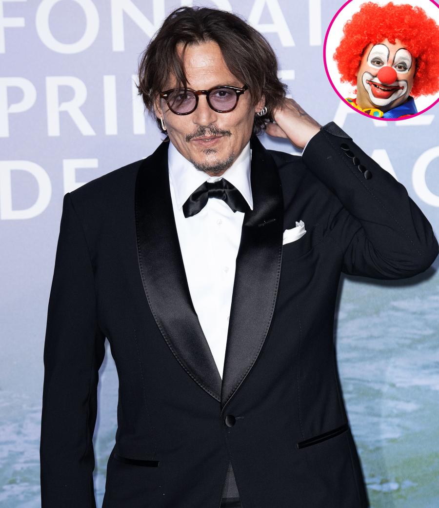 Johnny Depp clown phobia