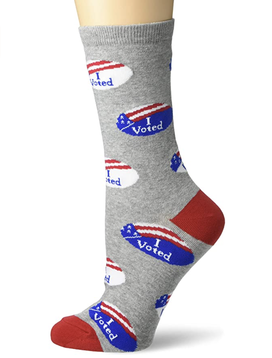K. Bell Women's Political Party Novelty Crew Socks