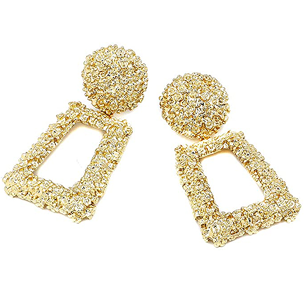 KELMALL Gold Rectangle Geometric Dangle Earrings