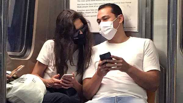 Katie Holmes and Boyfriend Emilio Vitolo Jr. Step Out in NYC in Matching Tees and Sneakers Subway