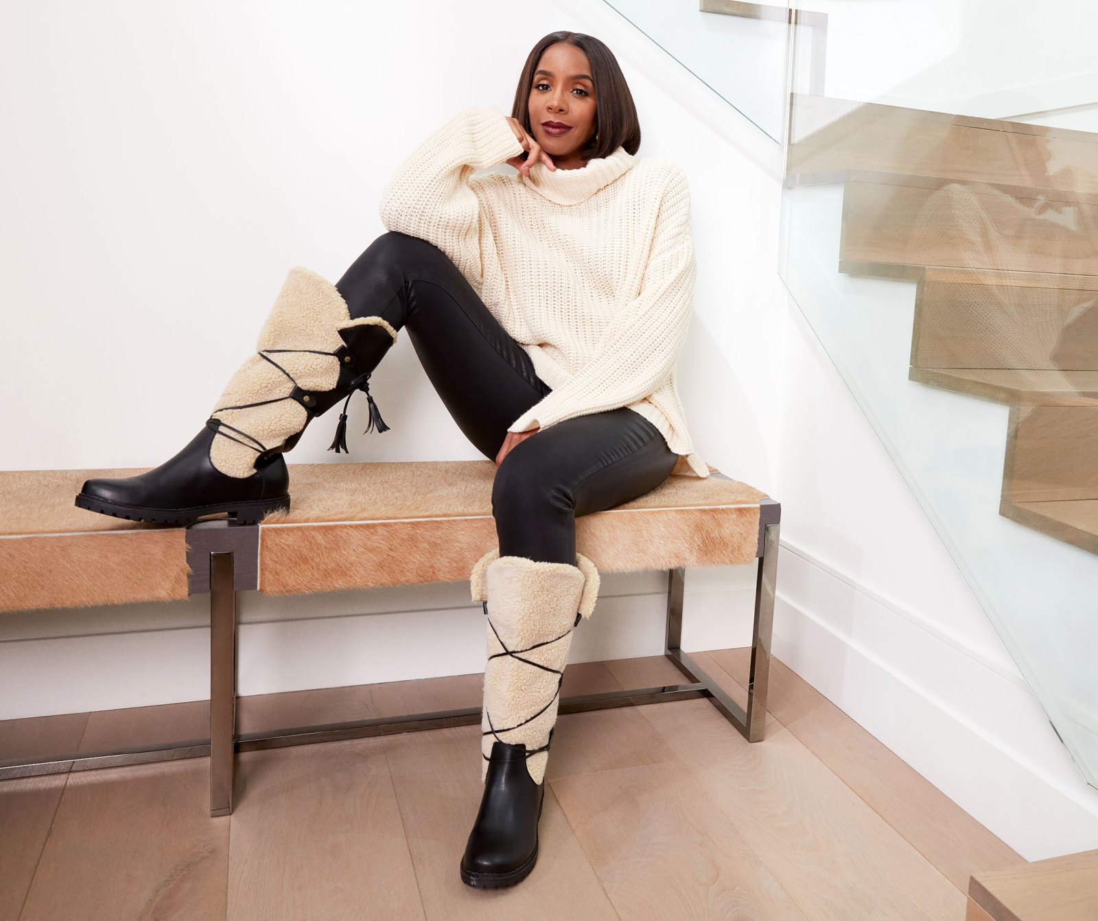 Kelly Rowland Stuns in JustFab Campaign: See Our Favorite Pics