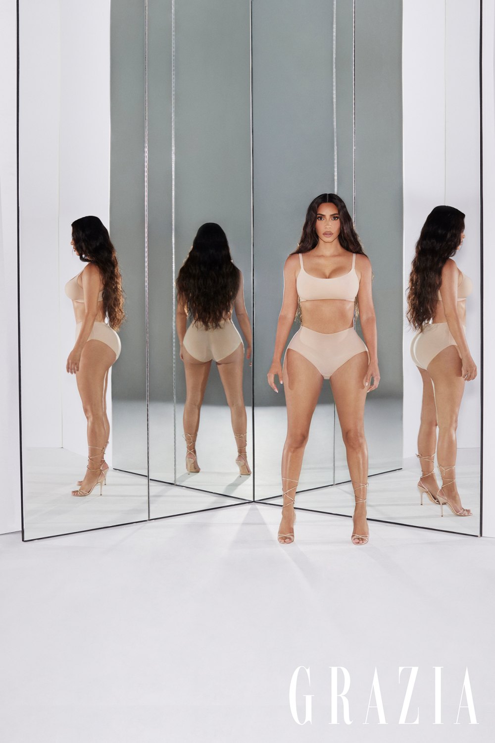 Kim Kardashian Details Nursing Kanye West While He Battled COVID-19 in 1st Issue of Grazia USA