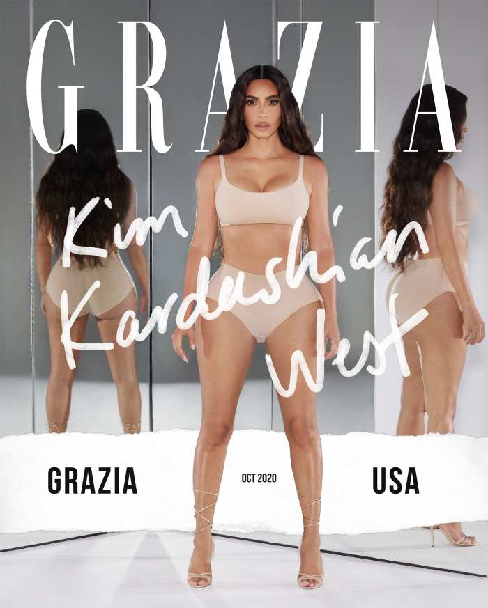 Kim Kardashian Details Nursing Kanye West While He Battled COVID-19 in 1st Issue of Grazia USA