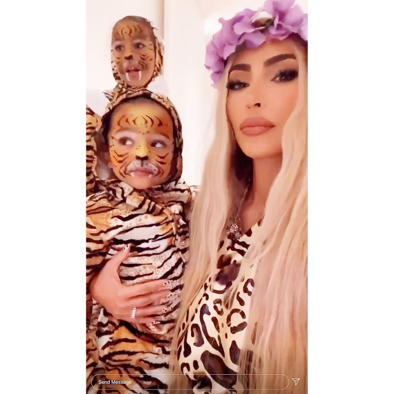Kim Kardashian Rocks Tiger King Halloween Looks With Her Kids and Jonathan Cheban