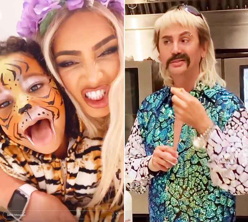 Kim Kardashian Rocks Tiger King Halloween Looks With Her Kids and Jonathan Cheban