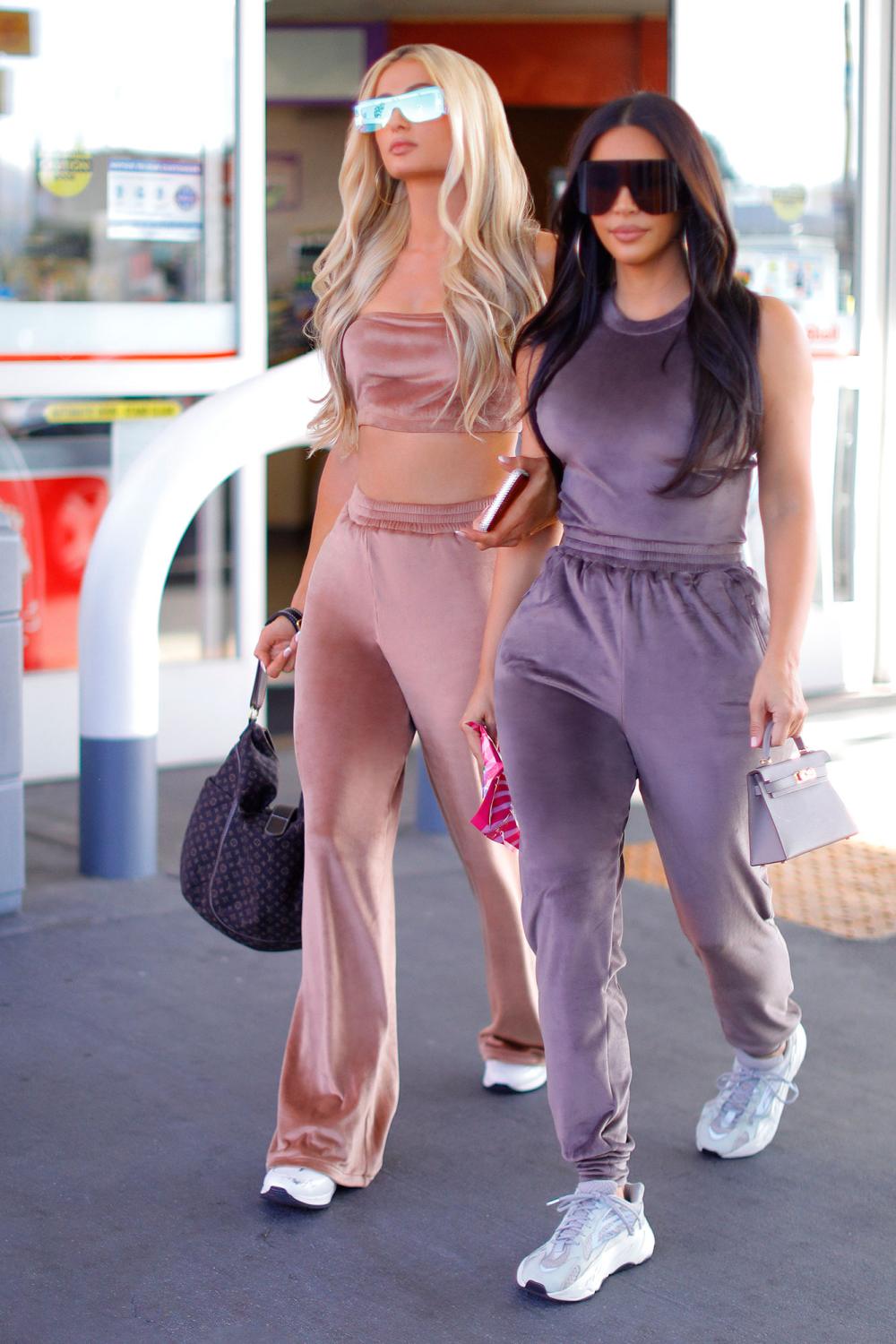Kim Kardashian West Reunited With Paris Hilton to Promote New Velour  Tracksuits for Skims - Fashionista