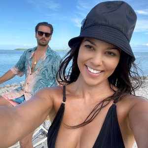 Kourtney Kardashian Poses for Cozy Vacation Pics With Scott Disick