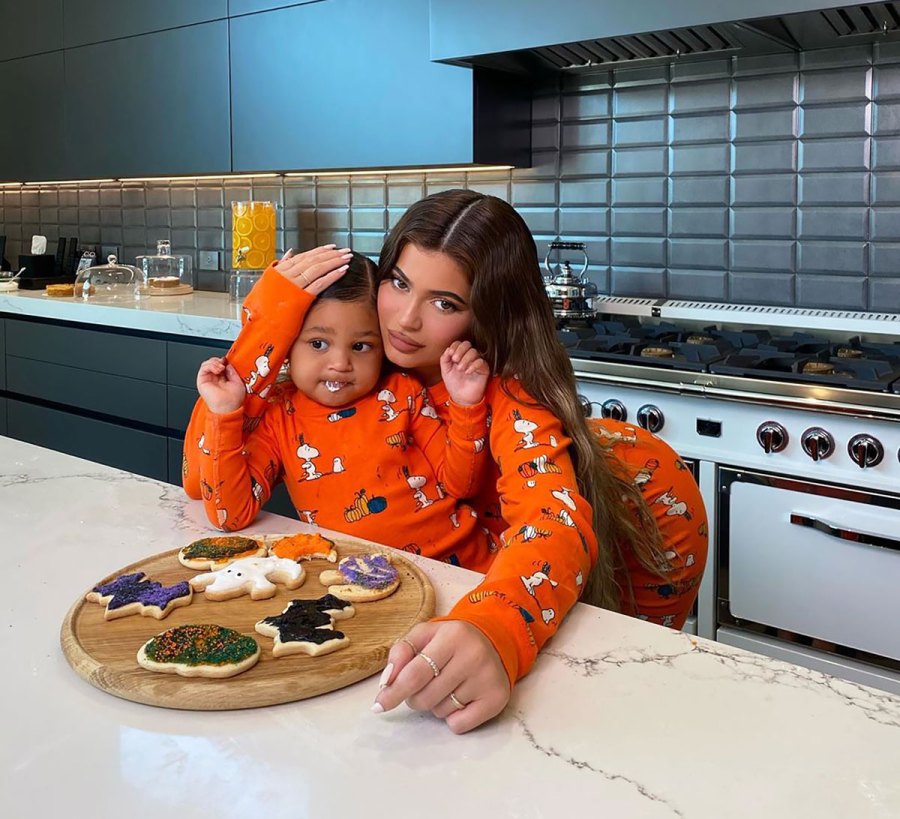 Kylie Jenner and Stormi Adorably Twin in Spooky Snoopy PJs