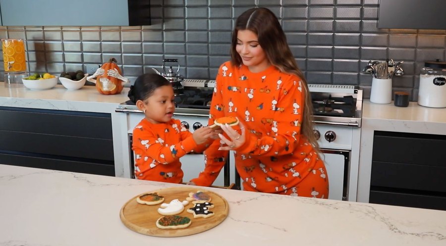 Kylie Jenner and Stormi Halloween Cookies