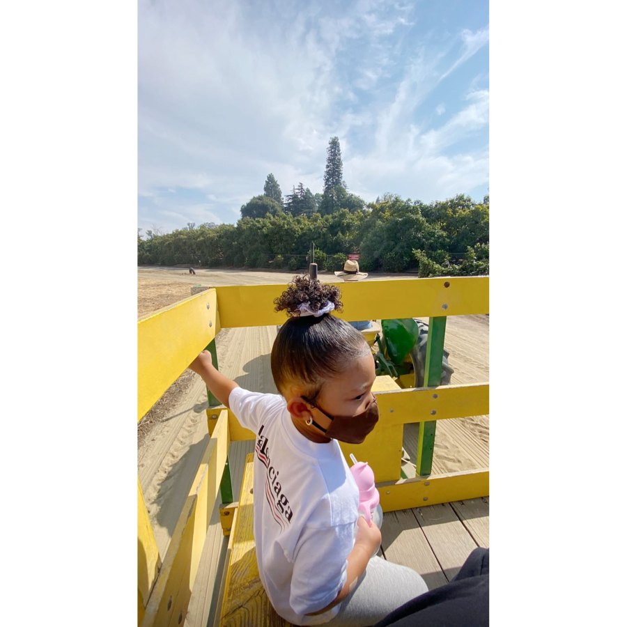 Kylie Jenner and Travis Scott Take Daughter Stormi to the Pumpkin Patch