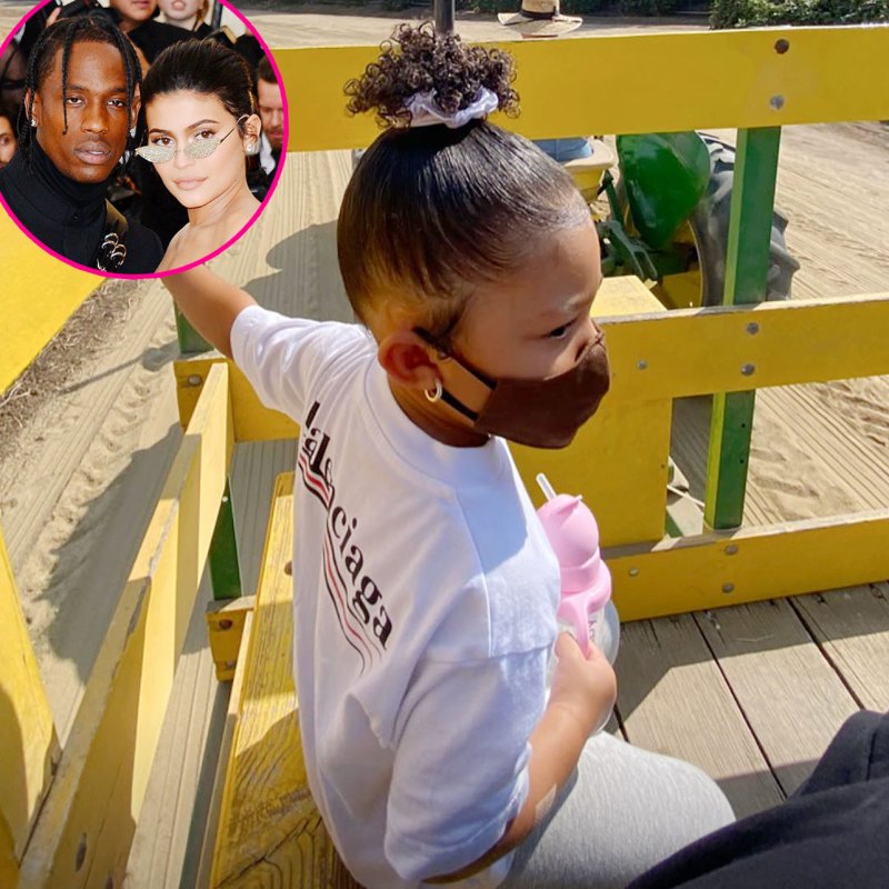 Kylie Jenner and Travis Scott Take Daughter Stormi to the Pumpkin Patch