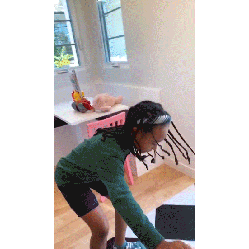 Zhuri Cleaning the Floor LeBron James Gives Daughter Zhuri Epic Playhouse for Her Sixth Birthday