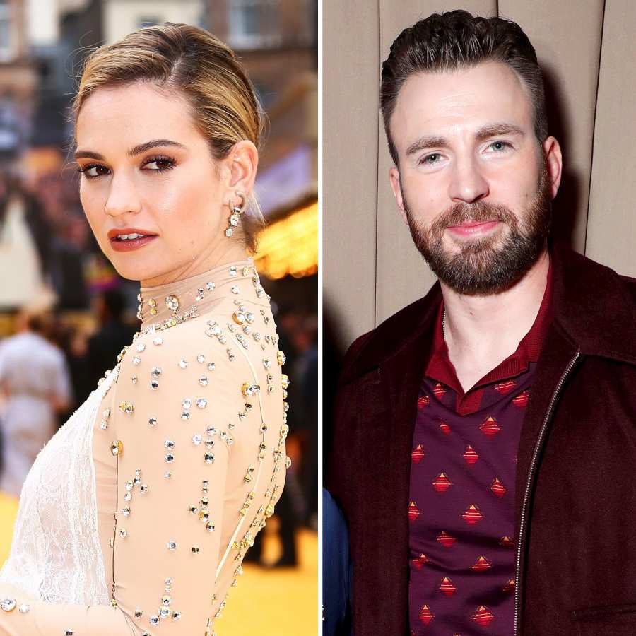 Lily James Still Won't Give Anything Away When Asked About Chris Evans Romance Rumors