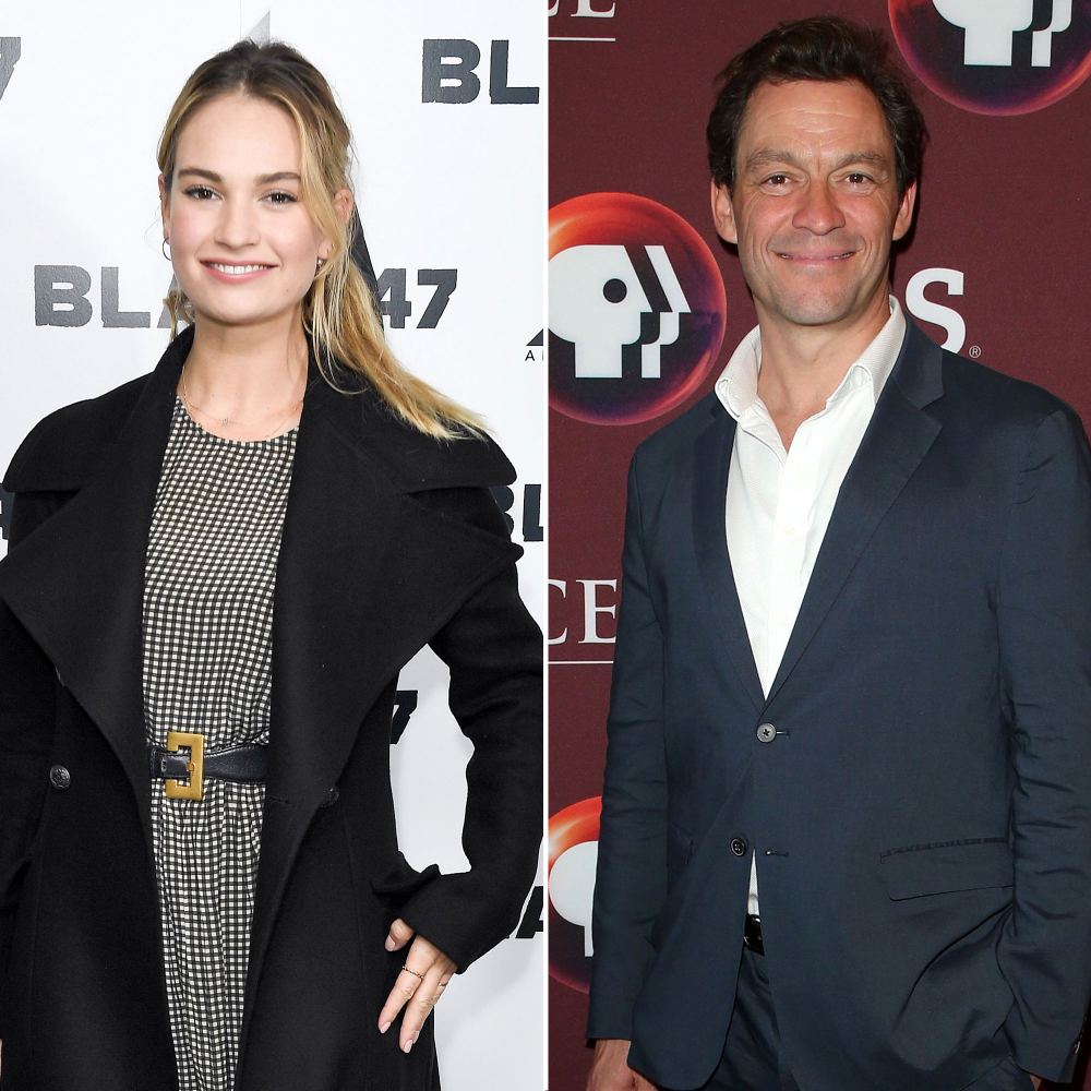 Lily James and Dominic West Cuddle at Rome Airport