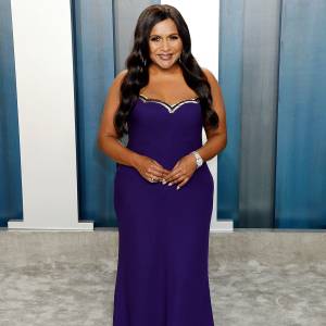 Mindy Kaling Daughter Katherine Has Had Smooth Adjustment to Big Sisterhood After Spencer Birth Purple Dress Vanity Fair