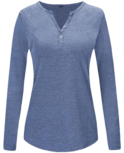 Ouges V-Neck Long-Sleeve Tee Is the Fall Basic We Need | Us Weekly