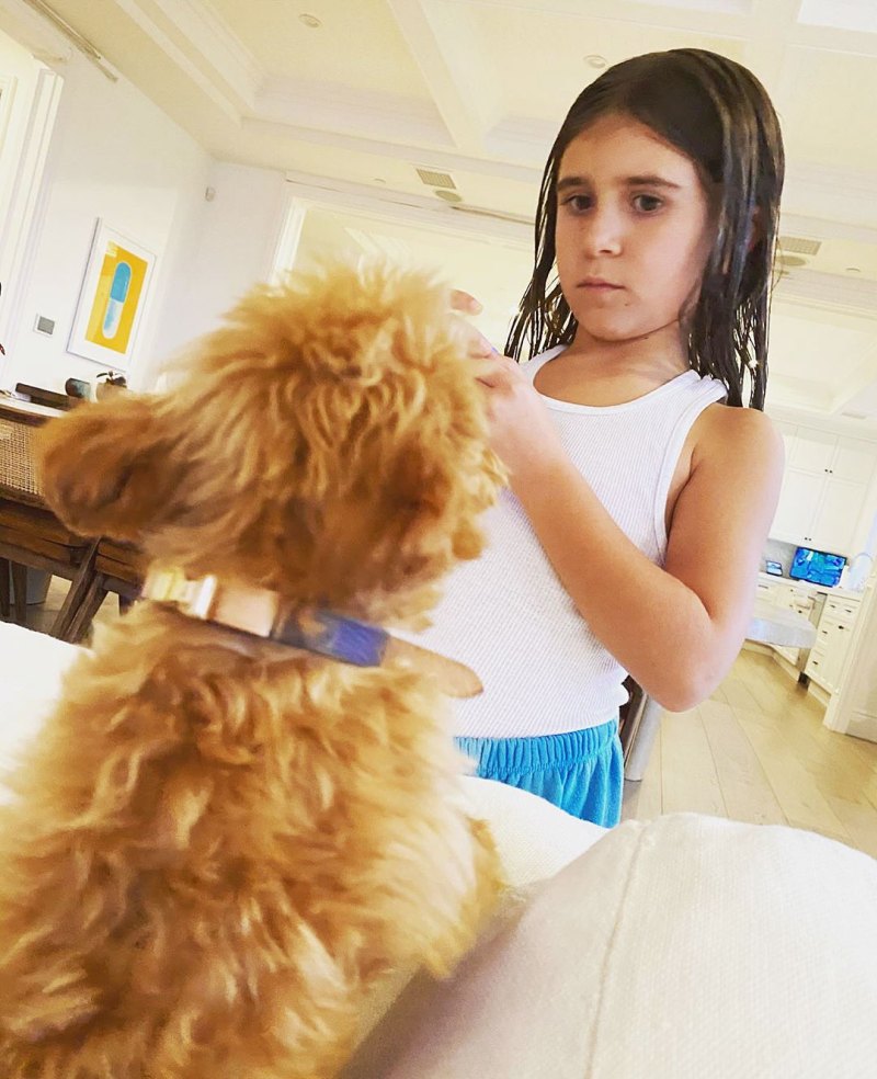 Penelope Disick Having A Stare Down With Dog Ruby