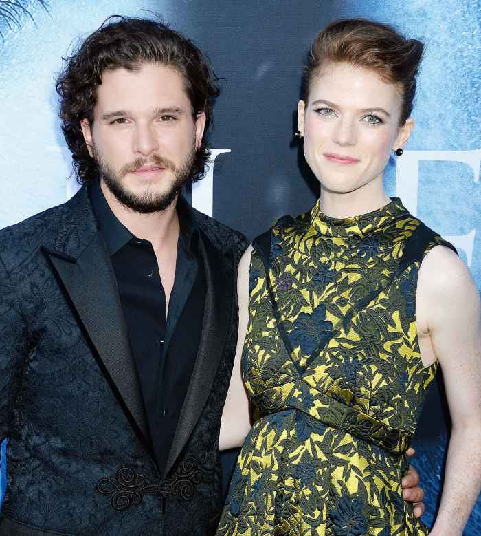 Kit Harington and Rose Leslie attend the Game of Thrones premiere Pregnant Rose Leslie Cant Wait to Meet Her and Kit Harington Baby