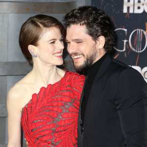 Rose Leslie and Kit Harington attend the Game of Thrones season eight premiere Pregnant Rose Leslie Cant Wait to Meet Her and Kit Harington Baby