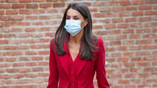 Queen Letizia Steps Out in a Stunning Red Pantsuit She's Worn Before