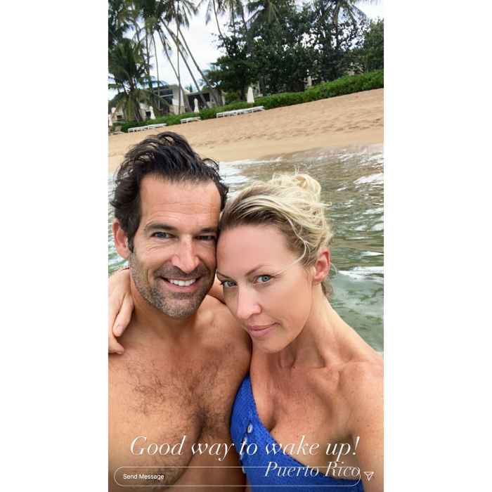 Sean Burke and Braunwyn Windham-Burke on the beach in Puerto Rico Real Housewives Of Orange County Braunwyn Windham-Burke Says She and Husband Sean Burke Have a Modern Marriage After Split Speculation
