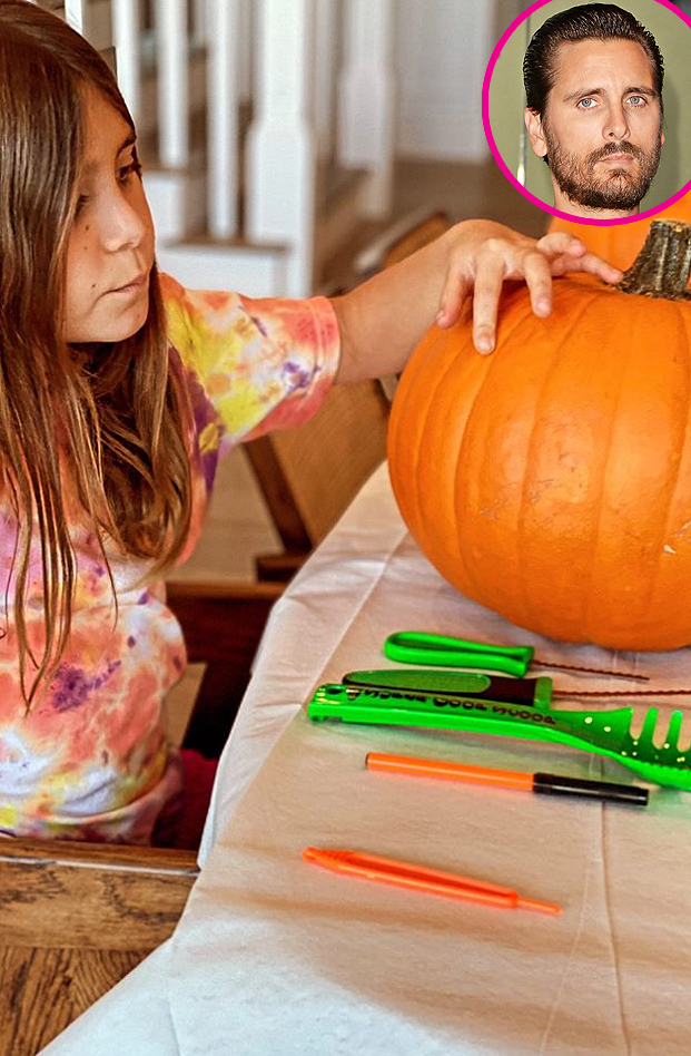 Scott Disick and More Celeb Parents Carving Pumpkins With Kids p