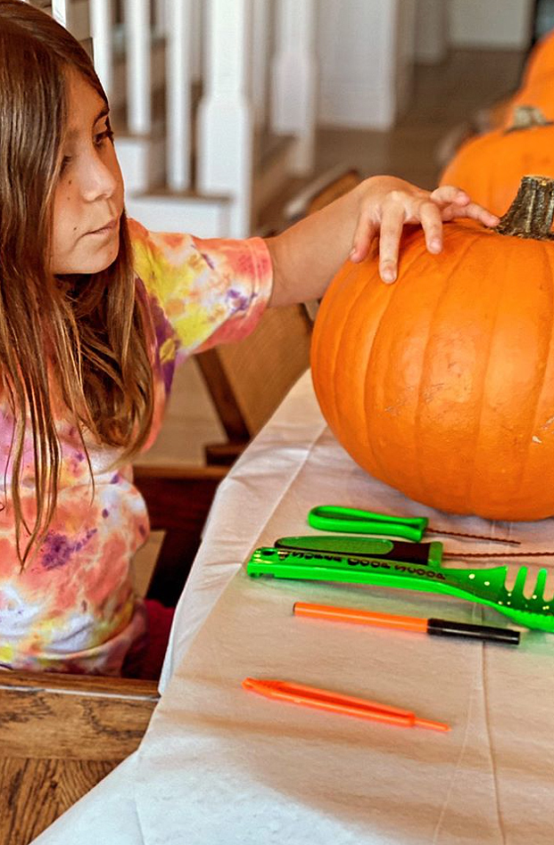 Scott Disick and More Celeb Parents Carving Pumpkins With Kids
