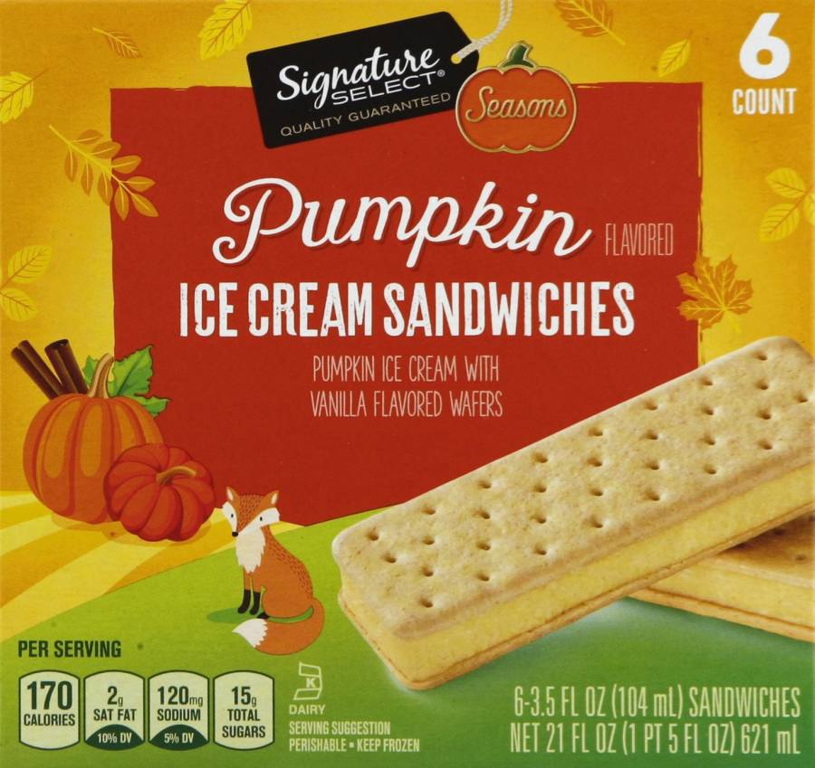 Signature Select Seasons Pumpkin Ice Cream Sandwich