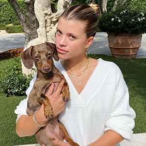 Sofia Richie Stuns In PrettyLittleThing Posing With Her Dog