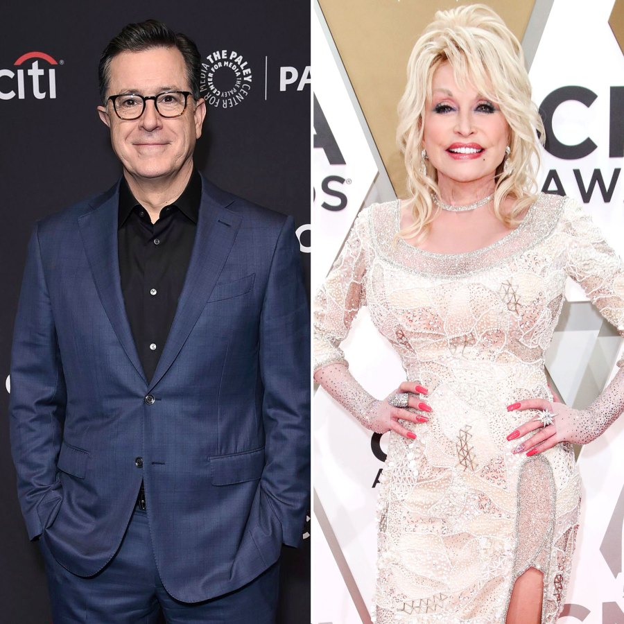 Stephen Colbert Moved to Tears After Dolly Parton Sings on 'Late Show'  [Video]