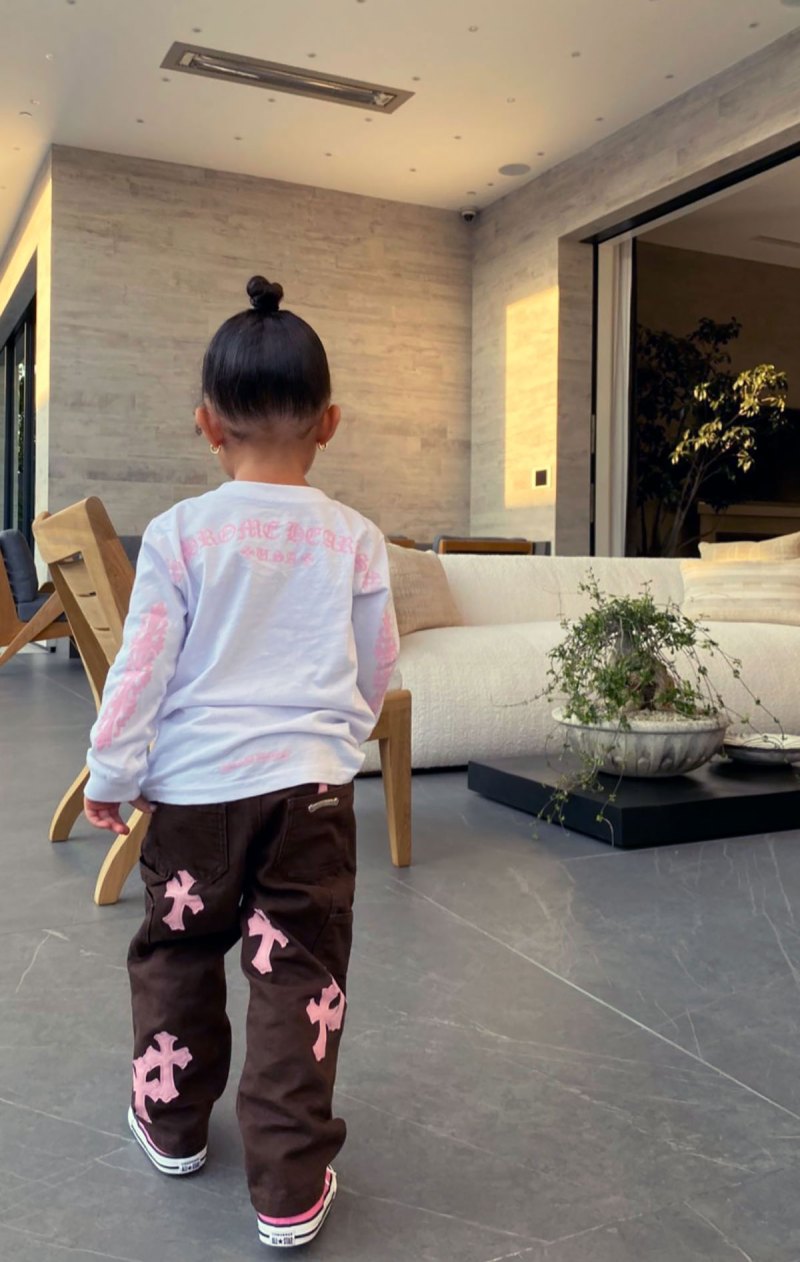 Stormi Webster Rocks a Custom Chrome Ensemble: 'These Are Fire'