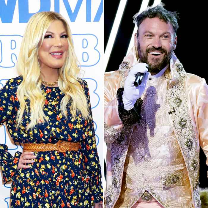 Tori Spelling Reacts to Brian Austin Green’s Masked Singer Reveal