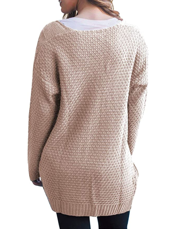 Traleubie Women's Open Front Long Sleeve Boho Chunky Cardigan Sweater