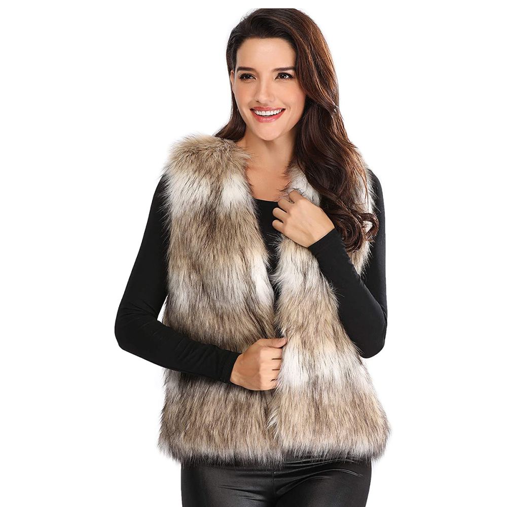 Caracilia Short Faux-Fur Vest