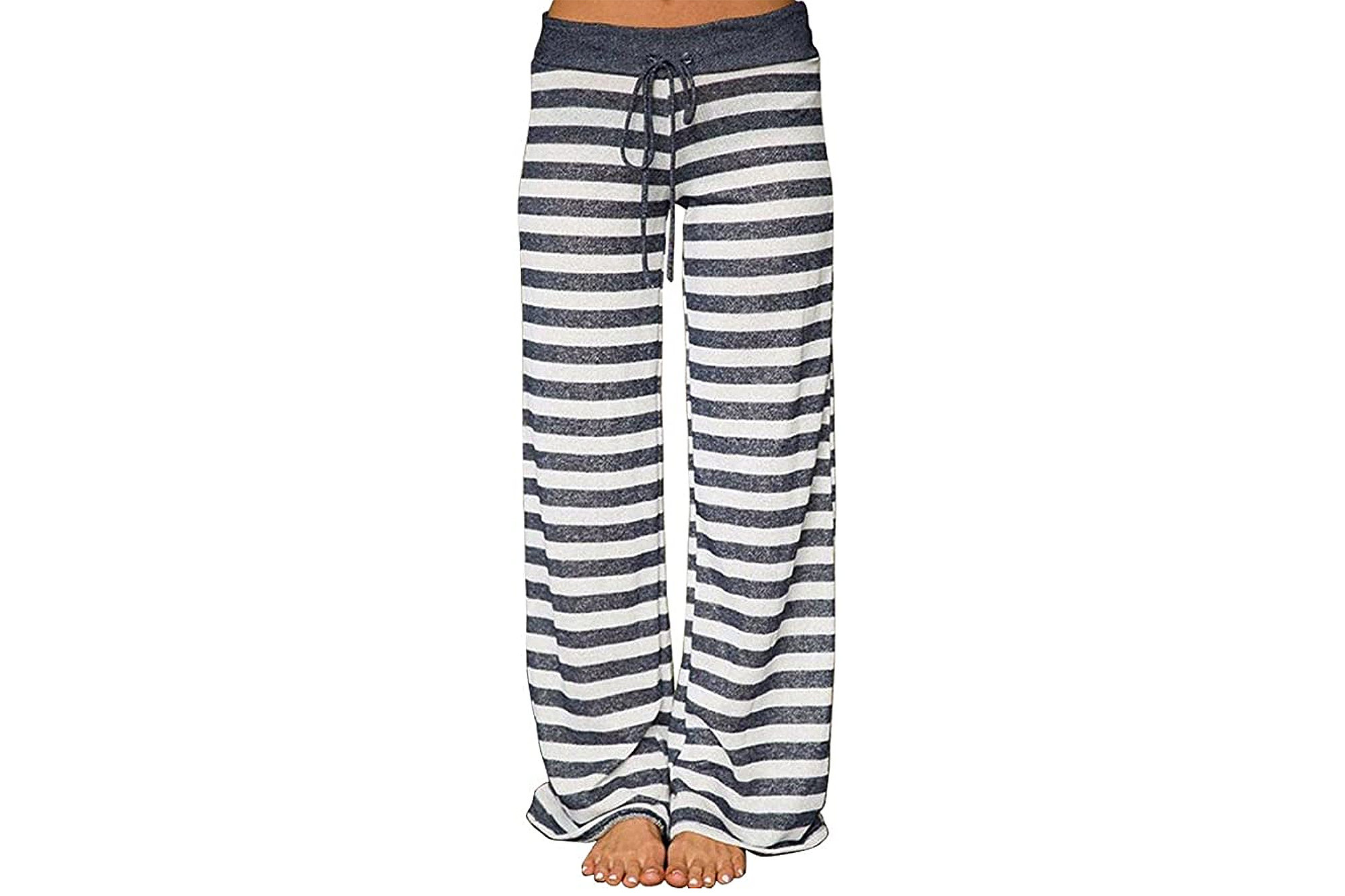 AMiERY Women's Comfy Pajamas Pants Casual Stretchy Pants Drawstring Wide Leg Palazzo Lounge Pants for All Seasons 