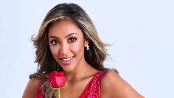 Bachelorette Tayshia Adams Reacts to Moving Into Room Where Clare Crawley and Dale Moss Made Sweet Love Red Dress