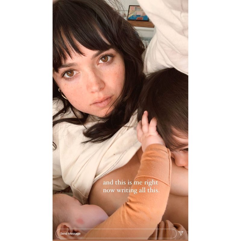 Bekah Martinez Breast-Feeding Son Franklin and Daughter Ruth