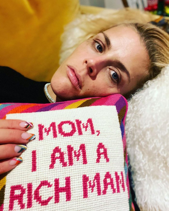 Busy Philipps Matches Her Mani to the Most Epic Cross Stitch Pillow
