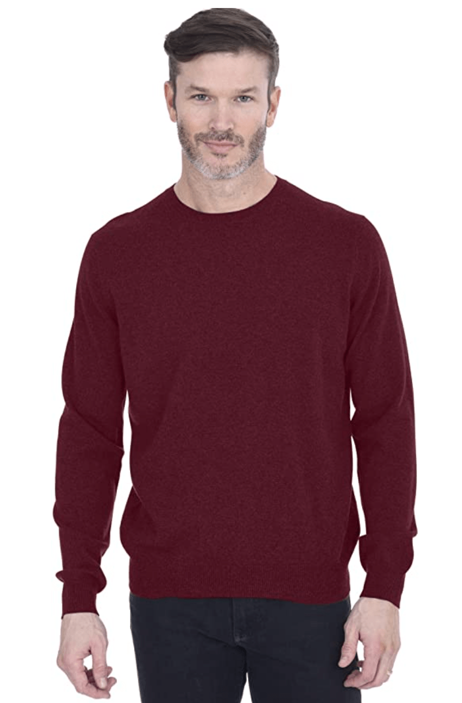 Cashmeren Men's Basic Crewneck Sweater 100% Pure Cashmere