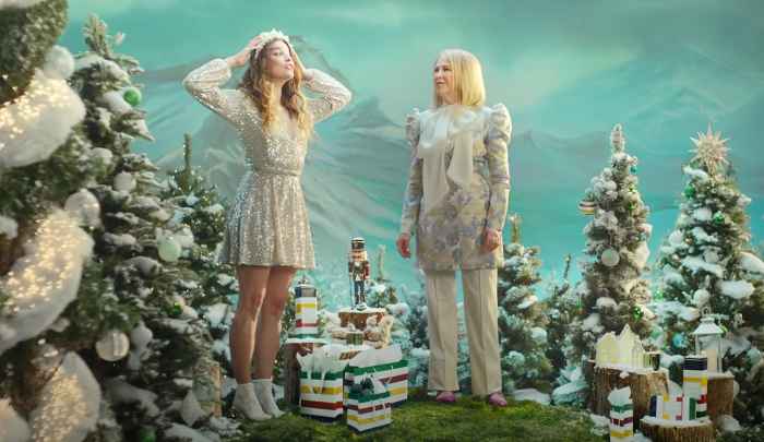Catherine O'Hara and Annie Murphy in Hudson's Bay Holiday Campaign
