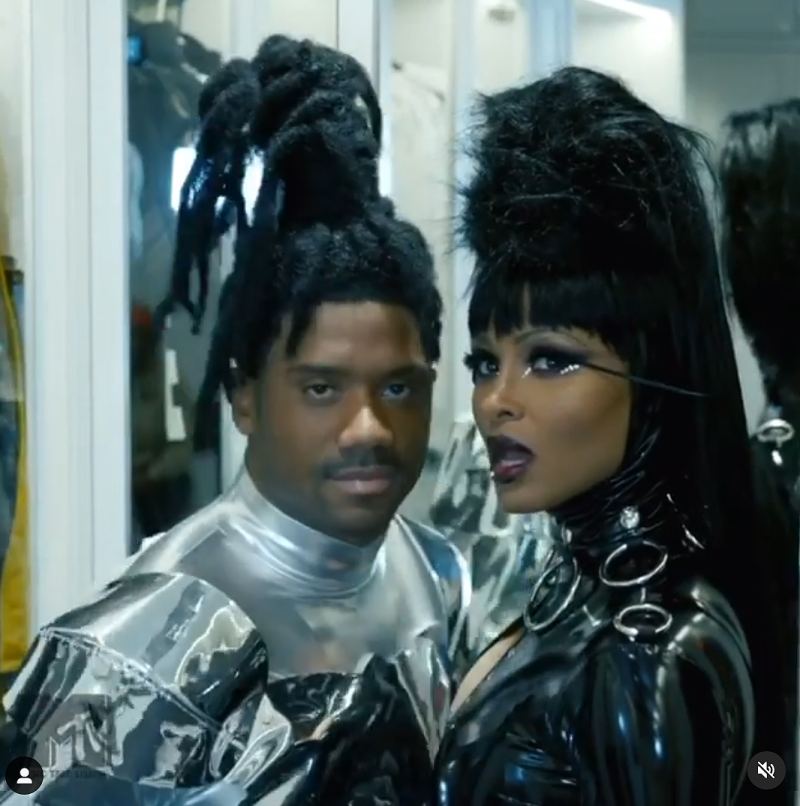 Ciara and Russell Wilson as Janet Jackson and Busta Rhymes Halloween 2020