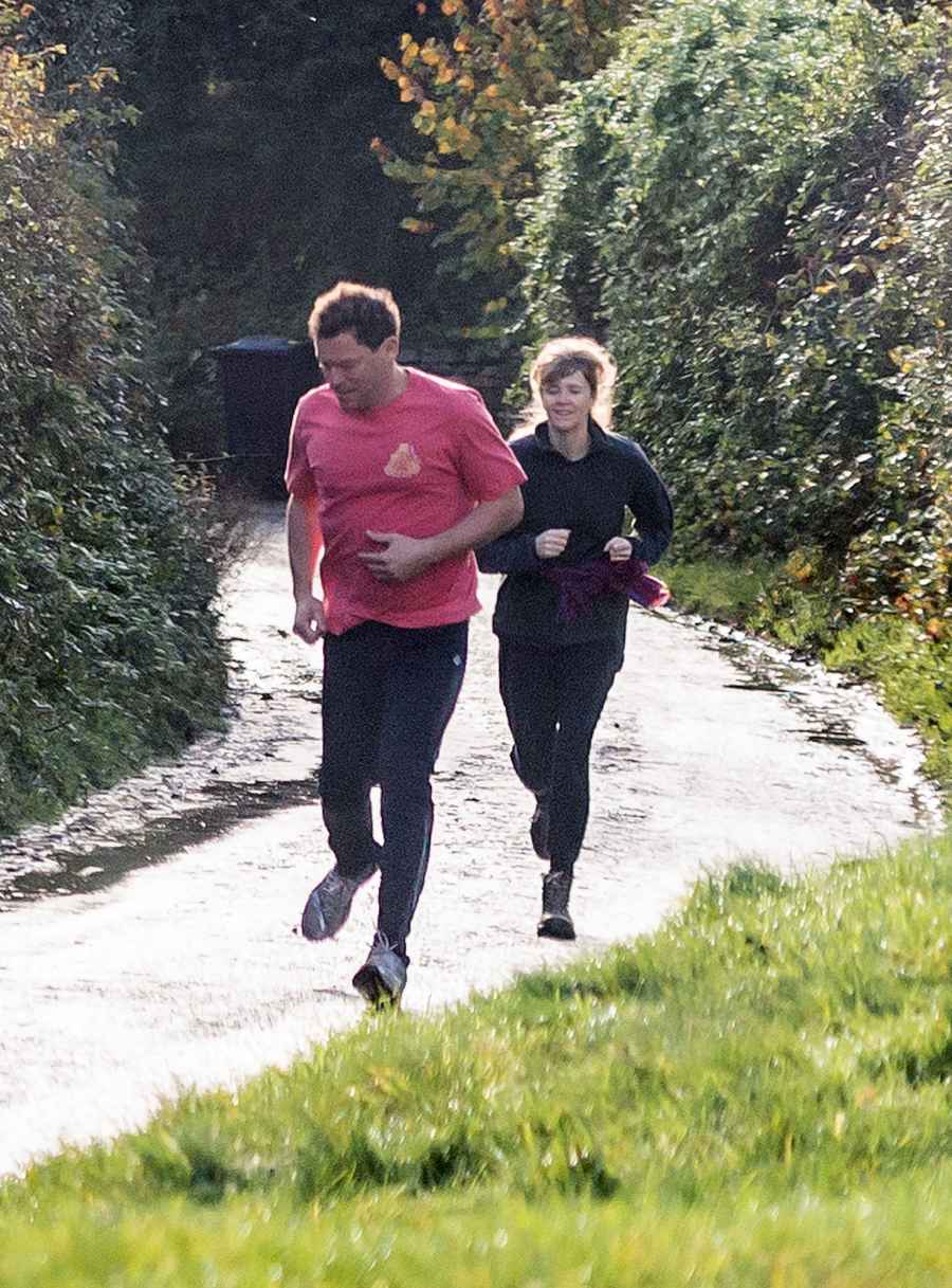 Dominic West and Wife Catherine FitzGerald Go for a Run Together