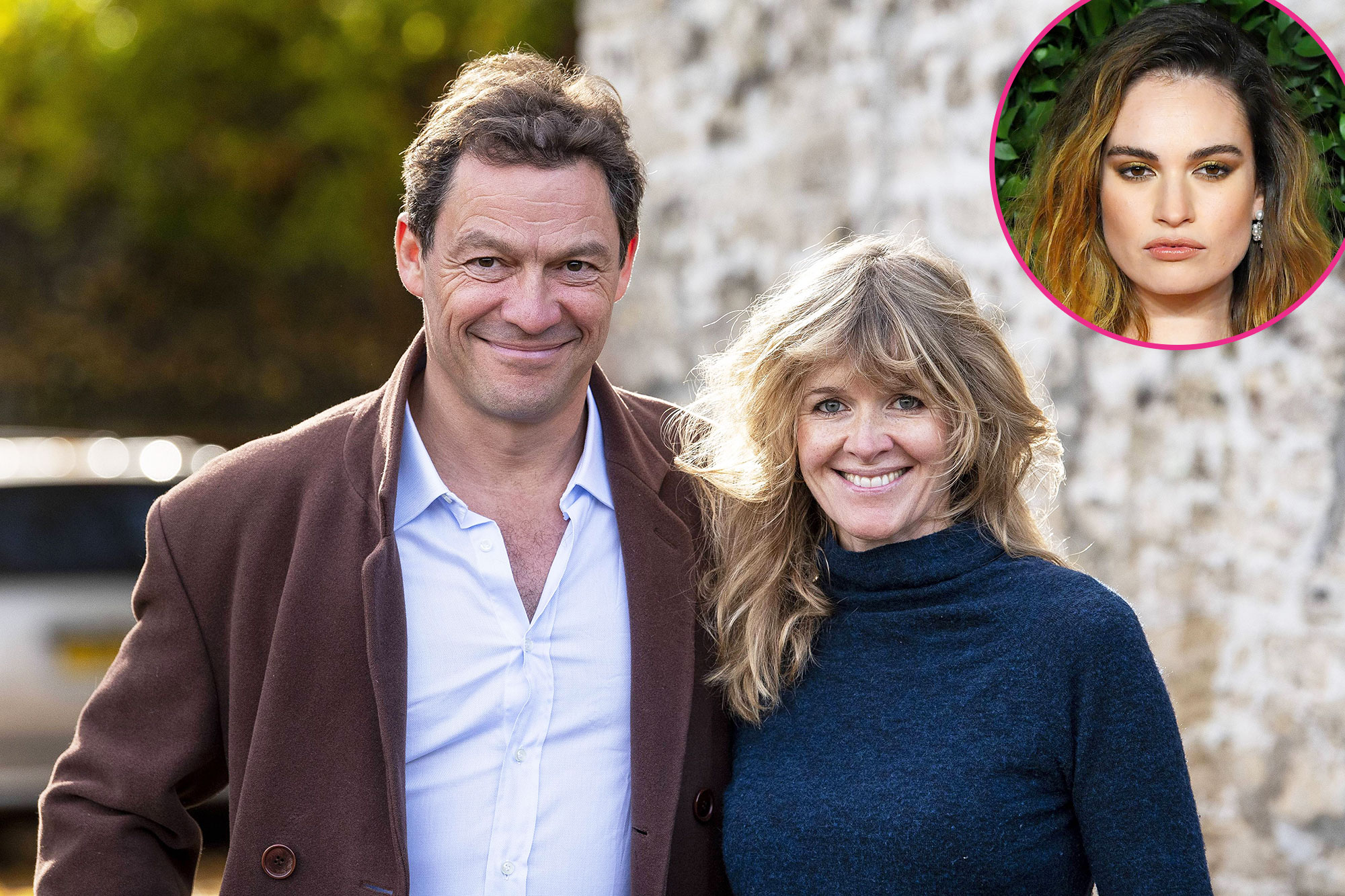 Dominic West Runs With Wife Catherine After Lily James Scandal