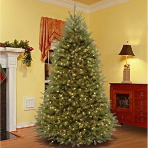 Three Posts™ Dunhill Fir Green Artificial Christmas Tree with Color & Clear Lights