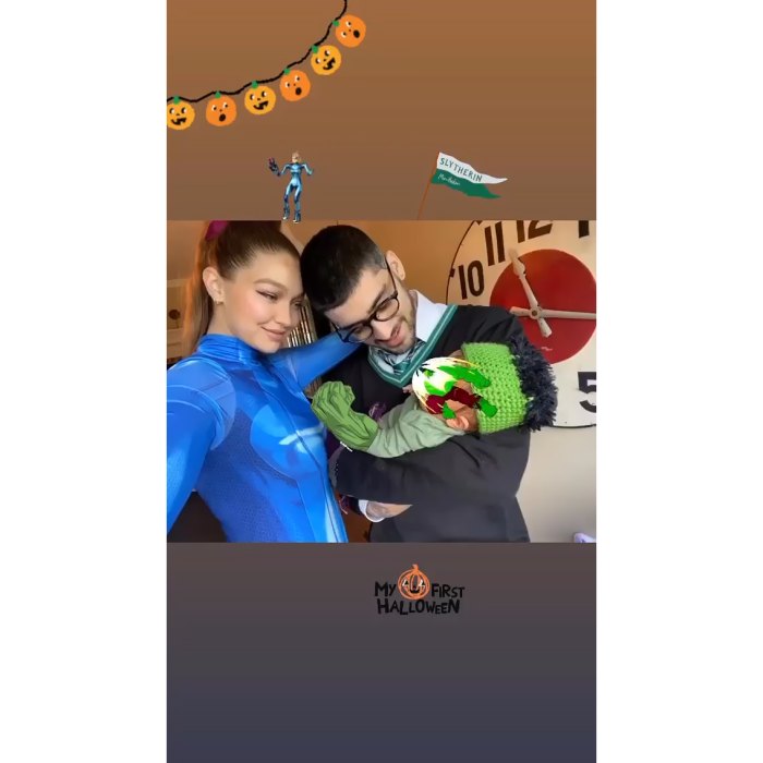 Gigi Hadid comparte la primera foto familiar con Zayn Malik y su bebé para Halloween