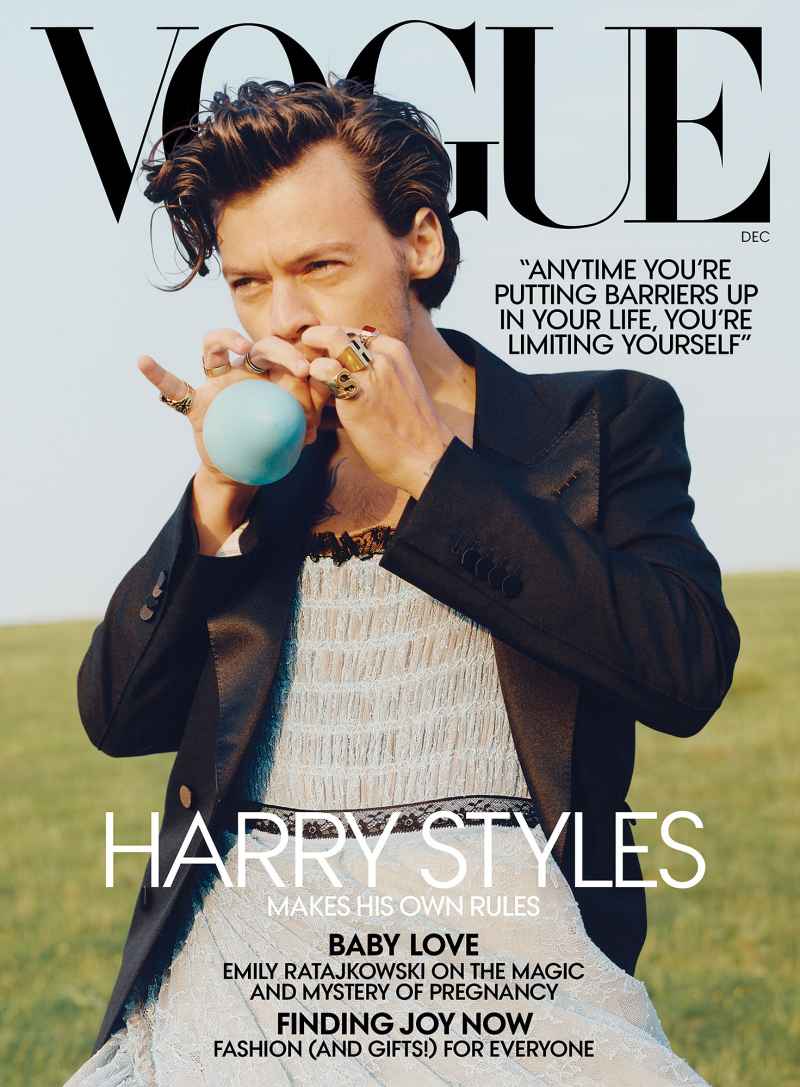 Harry Styles Wears a Ballgown as the First Male Vogue Cover Star