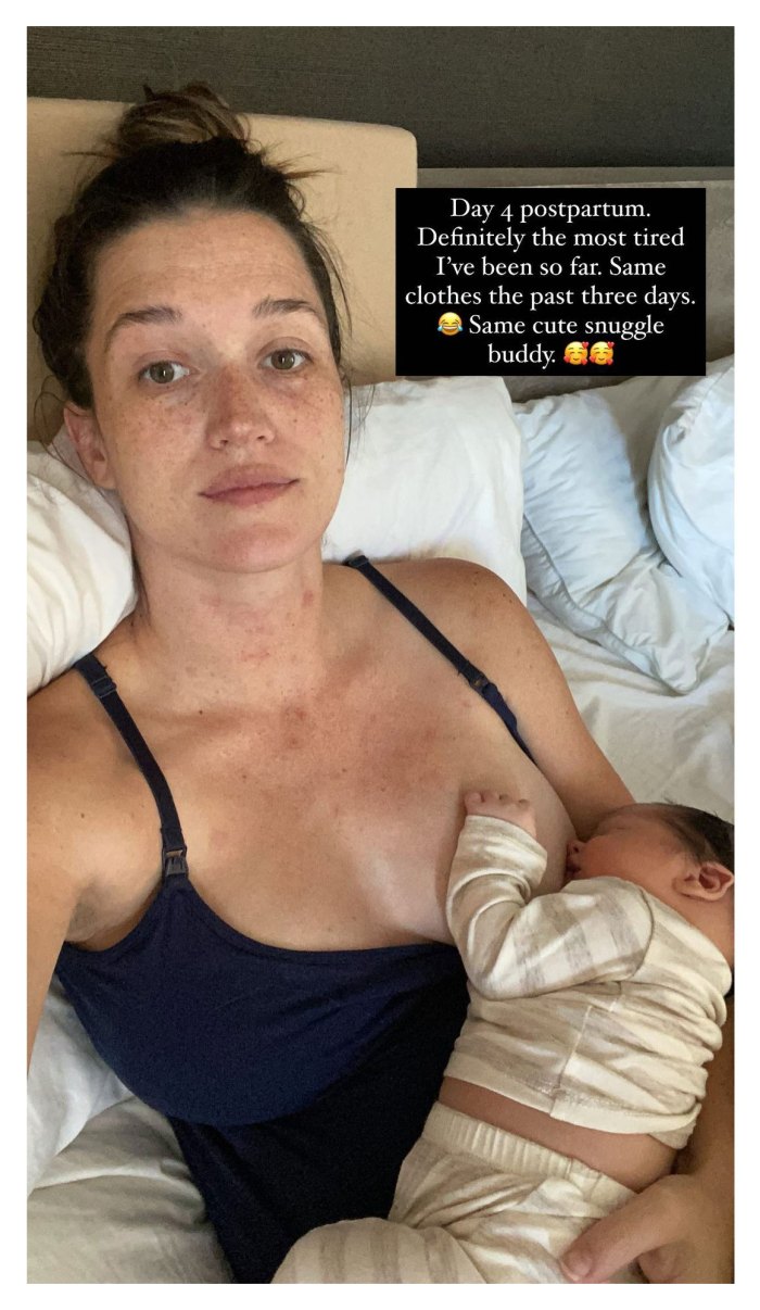 Jade Roper Breast-Feeds Newborn Son Reed Days After Giving Birth