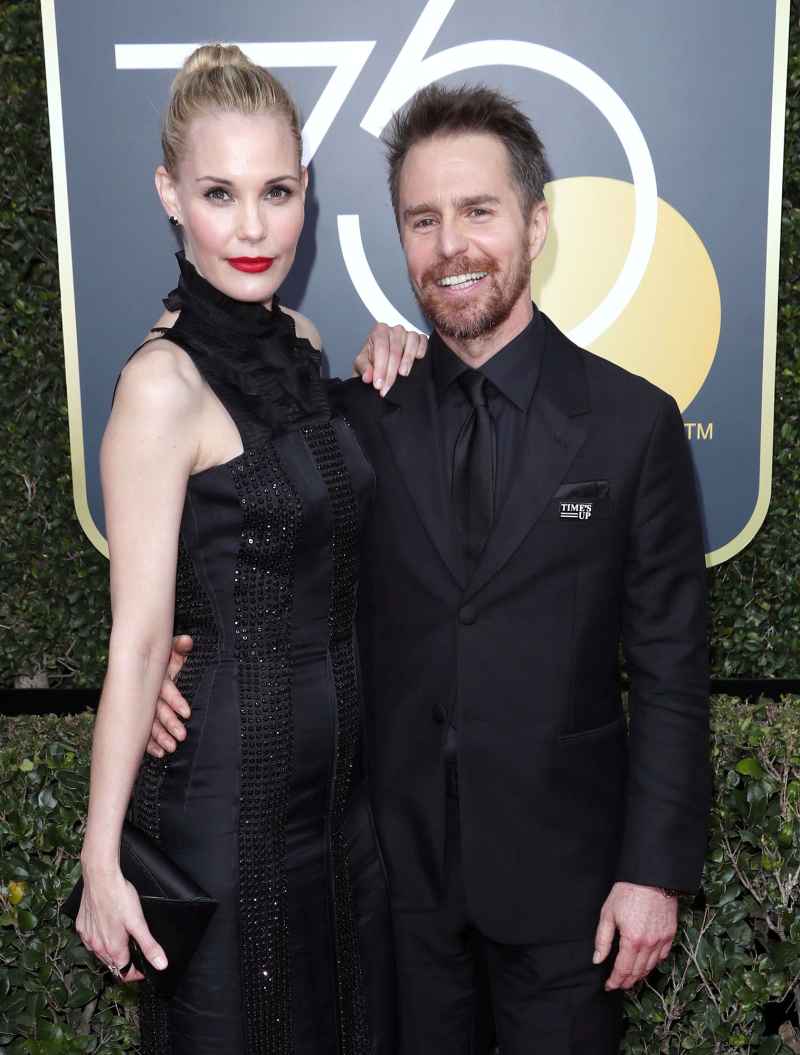 January 2018 She Gushes About His Globes Win Sam Rockwell and Leslie Bibb Relationship Timeline